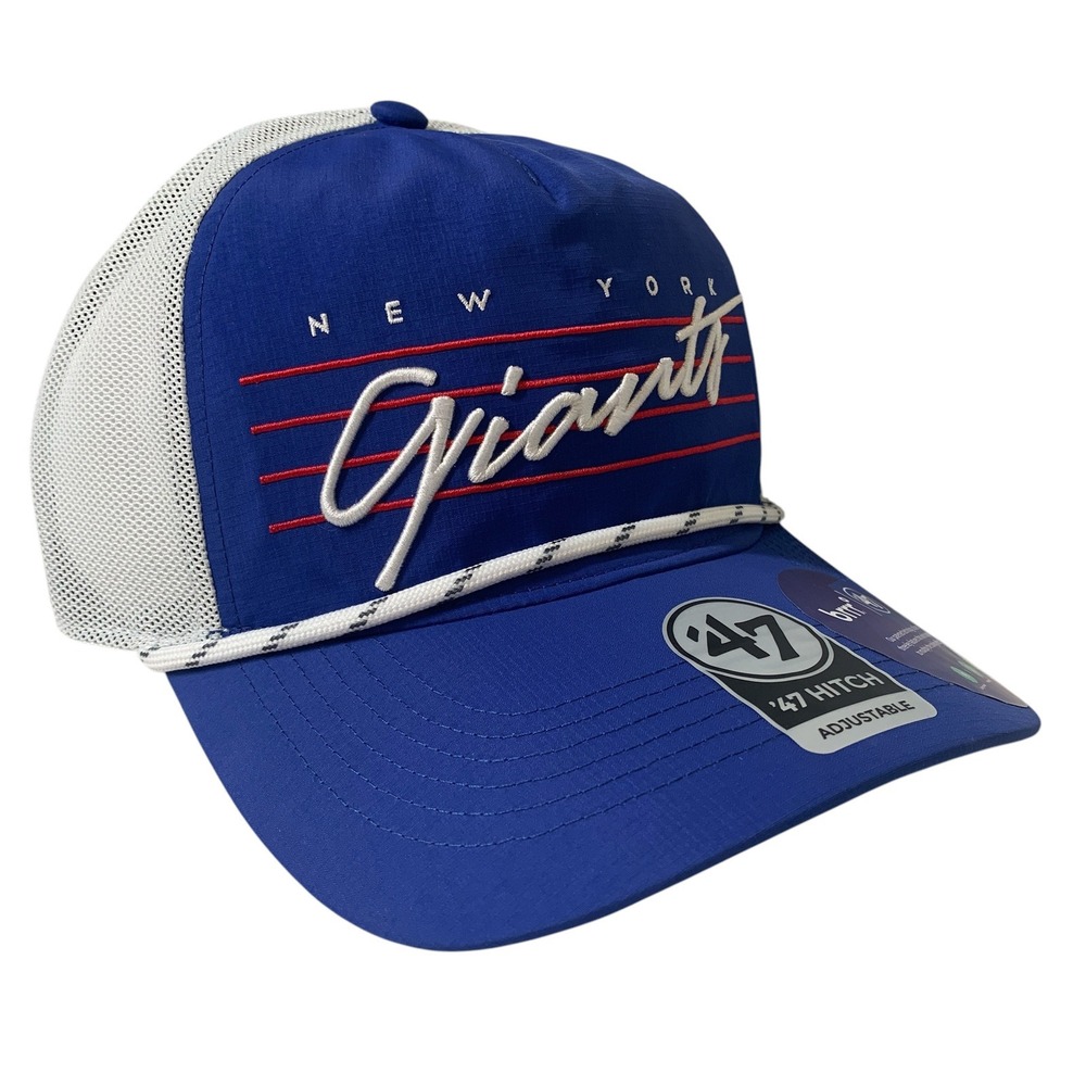 '47 Brand New York Giants Downburst Royal Blue Hitch Snapback Rope Cap Hat OSFM